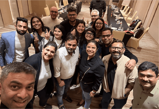 Friends having fun at a party